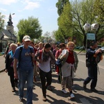 Pielgrzymi w drodze z Hałcnowa do Łagiewnik