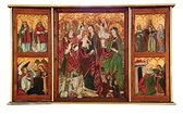 Środkowy obraz tryptyku przedstawia Matkę Bożą ze św. Marią Magdaleną i św. Stanisławem – patronami parafii