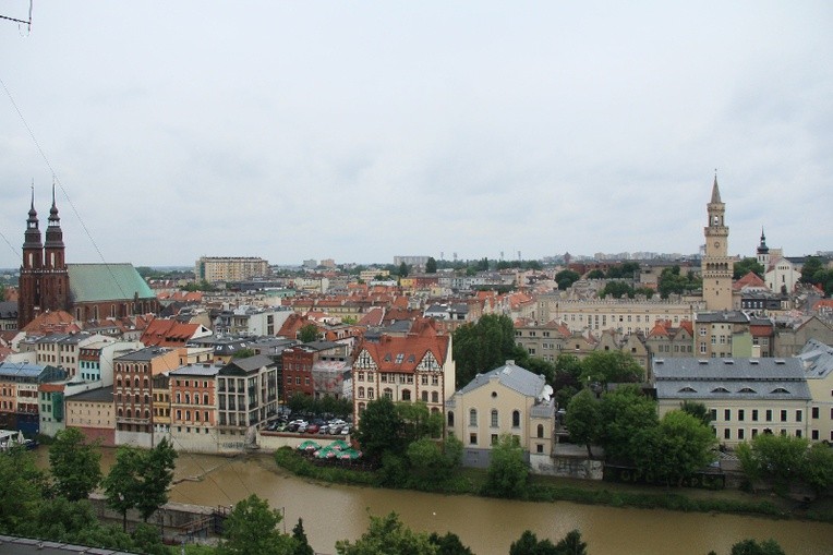 Wieża Piastowska i panorama Opola