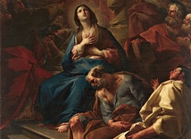 Corrado Giaquinto  „Zesłanie Ducha Świętego”  olej na płótnie, XVIII w.  Muzeum Prado, Madryt