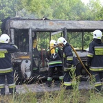 Spłonął autobus w Wodzisławiu Śl. 