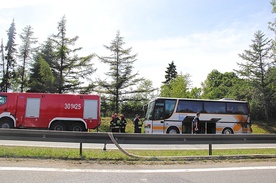 Palił się autokar na obwodnicy 