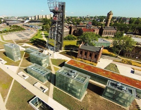 Nowe Muzeum Śląskie z lotu ptaka