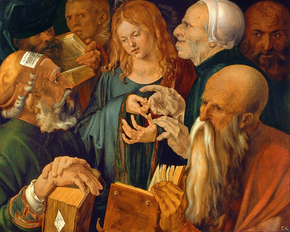 Albrecht Dürer 1471 – 1528  „Chrystus wśród doktorów” 1506 Muzeum Thyssen-Bornemisza, Lugano