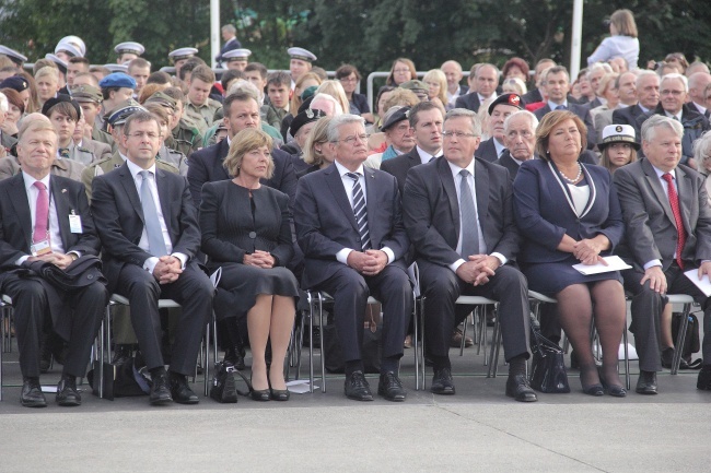 Bronisław Komorowski i Joachim Gauck na Westerplatte 