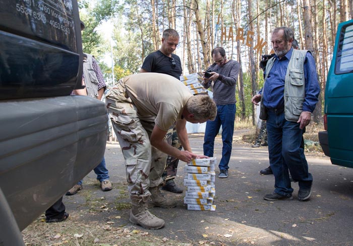 Konwój z Katowic na wschodniej Ukrainie