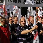 Protest górników