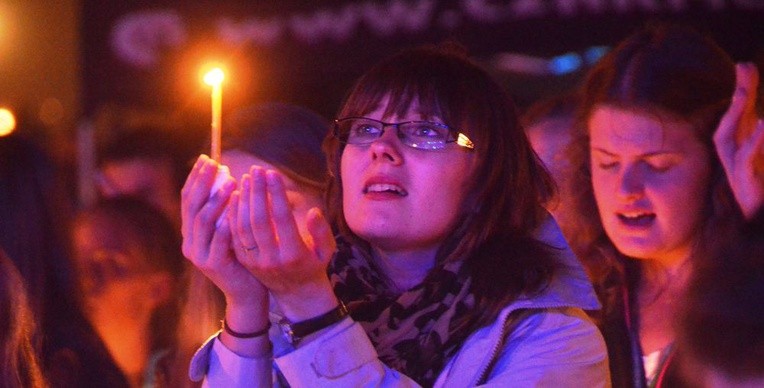 Adoracja eucharystyczna na sandomierskim Rynku