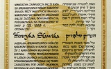 Dyplom przyznany Henrykowi Sławikowi przez instytut Yad Vashem w Jerozolimie