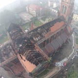 Spalona katedra, zdjęcia z drona cz. 2