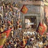 Latem 1205 roku papież Innocenty III zażądał od przywódców krucjaty zdania sprawy ze złupienia Konstantynopola. Podbój stolicy Bizancjum zagroził bezpieczeństwu Ziemi Świętej, odciągając odeń jej naturalnych obrońców