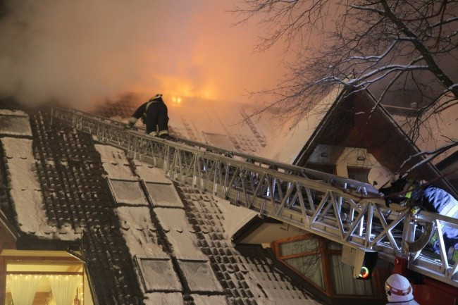 Pożar hotelu w Zakopanem ugaszony
