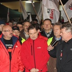 Protest mieszkańców pod kopalnią "Brzeszcze"