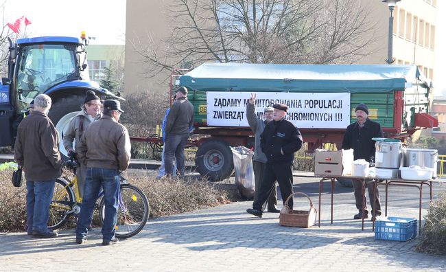 Protest rolników w Krzeszycach