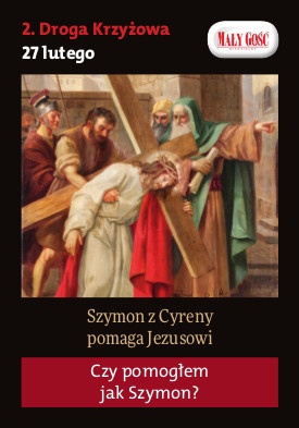 Szymon z Cyreny pomaga Jezusowi
