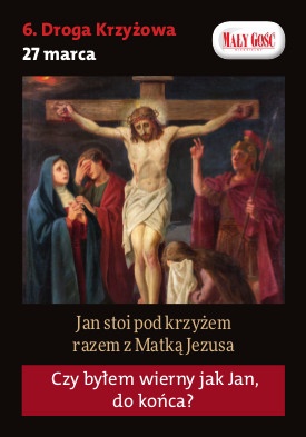 Jan stoi pod krzyżem razem z Matką Jezusa
