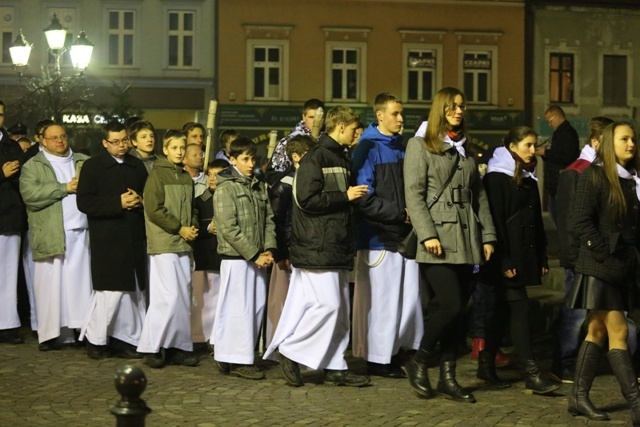 Powitanie znaków ŚDM w Skoczowie