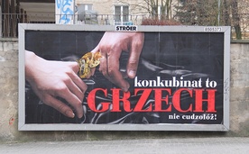 Billboard "Konkubinat to grzech"