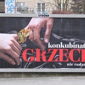 Billboard "Konkubinat to grzech"