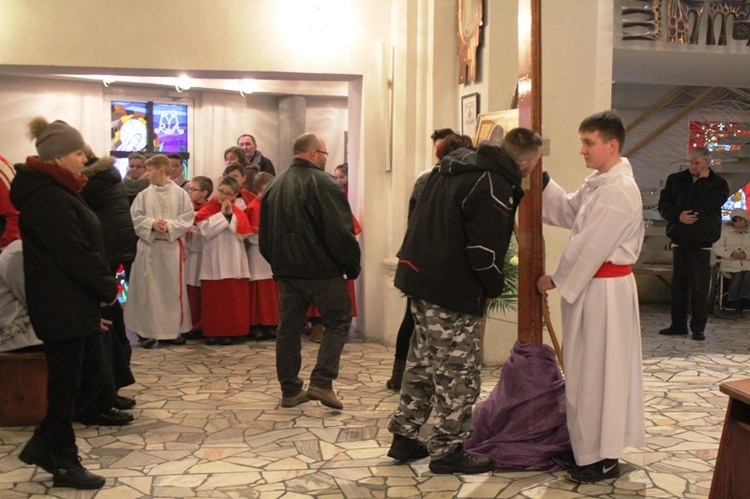 Krzyż ŚDM i ikona Matki Bożej w Wiśle