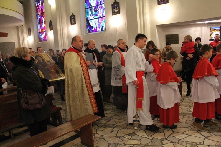 Krzyż ŚDM i ikona Matki Bożej w Wiśle