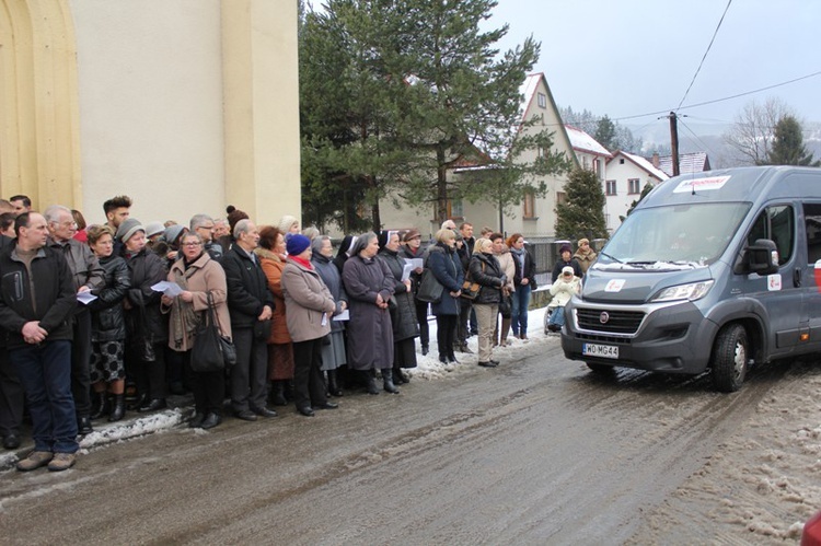 Krzyż ŚDM i ikona Matki Bożej w Wiśle