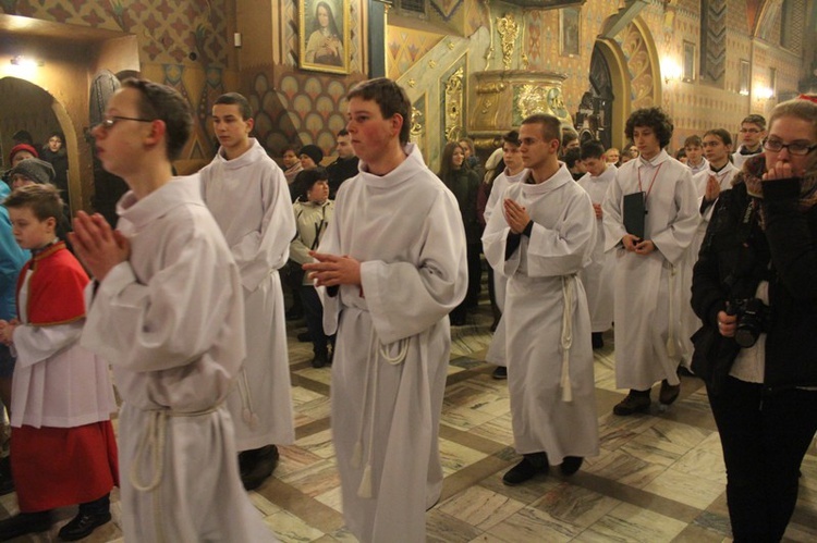 Krzyż ŚDM i ikona Matki Bożej w Żywcu