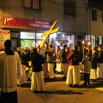 Krzyż ŚDM i ikona Matki Bożej w Żywcu