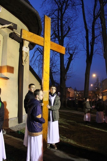 Krzyż ŚDM i ikona Matki Bożej w Żywcu