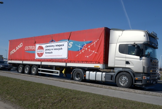 Protest transportowców w Radomiu