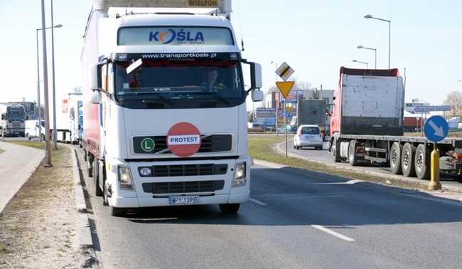 Protest transportowców w Radomiu