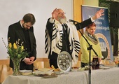 Michael Zinn, dyrektor Międzynarodowego Centrum Mesjanistycznego w Jerozolimie, na sederowym wieczorze paschalnym 29 marca 2015 roku w Katowicach