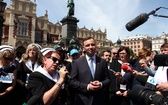 Andrzej Duda na proteście pielęgniarek