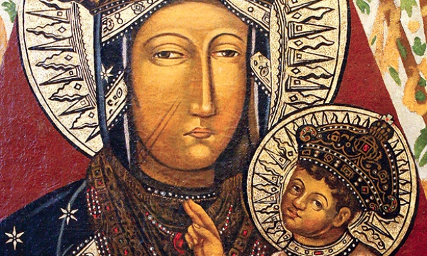  Maryja i Dzieciątko Jezus z czczonego w Popowie cudownego obrazu