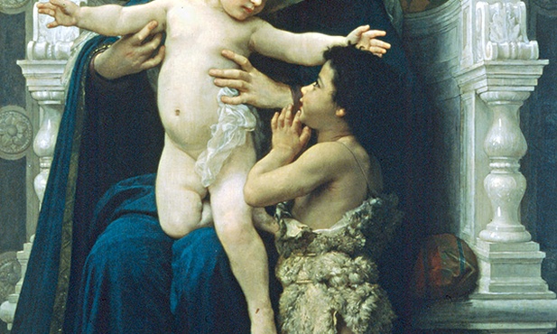 Adolphe William Bouguereau „Maryja z Dzieciątkiem  i św. Janem Chrzcicielem” olej na płótnie, 1881 Muzeum Sztuki Uniwersytetu Cornell Ithaca