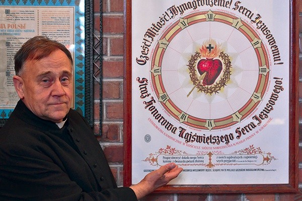 Zegar Arcybractwa przypomina,  by w każdej godzinie czuwać  przy Sercu Jezusa – mówi  ks. Antoni Gieroń