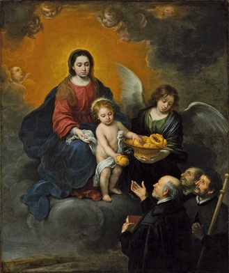 Bartolomé Esteban Murillo „Dzieciątko Jezus rozdające chleb” olej na płótnie, 1678 Muzeum Sztuk Pięknych, Budapeszt