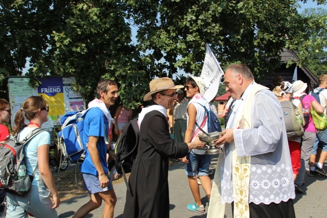 Powitanie pielgrzymów w Kończycach Wielkich