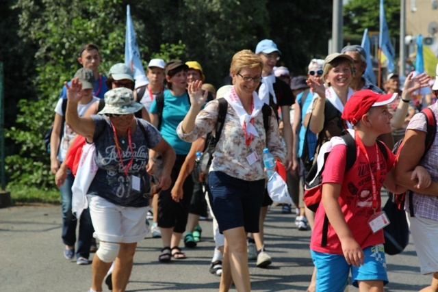 Powitanie pielgrzymów w Kończycach Wielkich