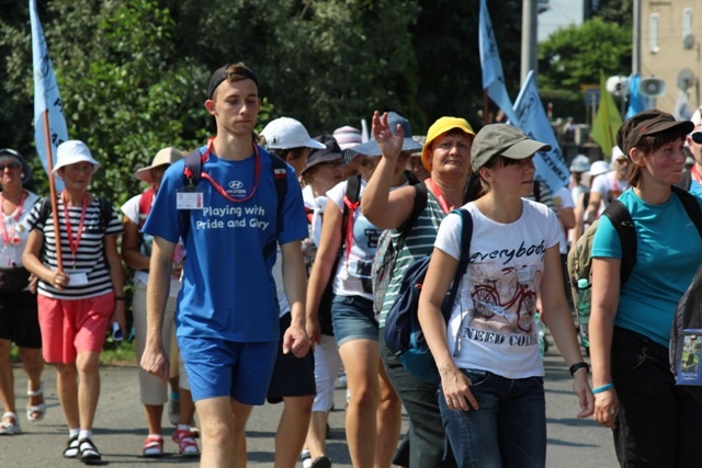 Powitanie pielgrzymów w Kończycach Wielkich