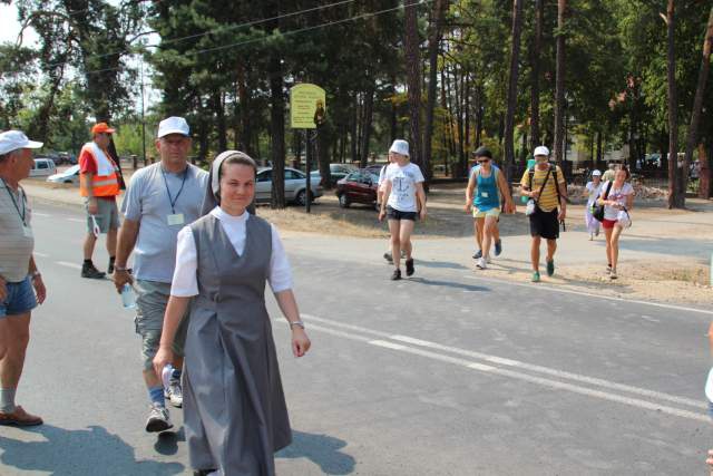 Czechowiccy pielgrzymi w drodze z Miotku