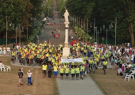   Pielgrzymi wjeżdżają na Jasną Górę