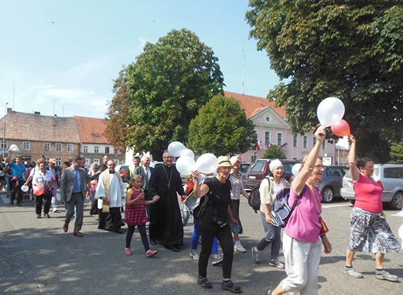 Wejście pielgrzymki do Myśliborza