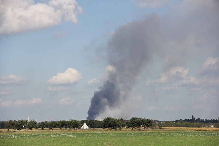 Pożar w Dąbrówce Wlkp.