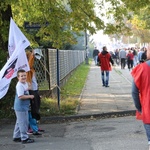 Manifestacja górników pod kopalnią "Brzeszcze"