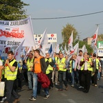 Manifestacja górników pod kopalnią "Brzeszcze"