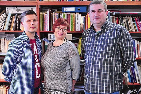  Pracownicy lubelskiego IPN od lewej: dr Marcin Kruszyński, Agata Fijuth-Dudek, dr Tomasz Osiński
