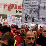 Protest górników w Rudzie Śląskiej