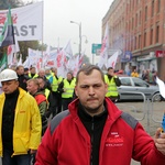 Protest górników w Rudzie Śląskiej