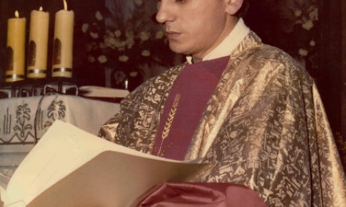 Ks. Jerzy podczas Mszy św. za Ojczyznę w czerwcu 1984 r.